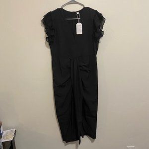 Knee-length Ruffled Dress